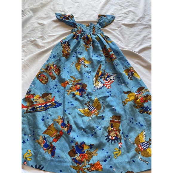 Vintage 70s Sun Babies Made in Hawaii Kids Patriotic Liberty Bell Centennial 6-8 - Picture 8 of 16